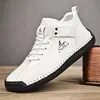 Zapatos de Cuero para Hombre de Talla Grande Transfronterizos de Corte Bajo Cosidos a Mano Casuales Zapatos Planos Slip-On Slip-Ons Zapatos de Conducción para Hombre