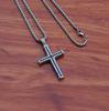 Collar de estilo coreano con colgante de cruz con diseño de cáñamo, joyería personalizada para parejas, moderno y agresivo para hombres, de acero de titanio.
