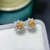 Pendientes Fanta Incrustados de Plata de Ley S925 Industria Pesada de Lujo Joyería de Piedra Preciosa Ovalada de Alta Gama Piedra Principal 3.5mm
