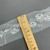 Vestido de Noiva Huwei Renda Bordada Malha Larga 6CM Base Vestido de Dança Acessórios de Renda com Lantejoulas