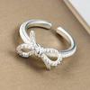 Anillo Abierto de Lazo Serie Cuerda Roja Año Nuevo Diseño Original Micro-incrustado Zircón Ajustable Anillo de Dedo Adelgazante Anillo Femenino