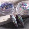 Accesorios para uñas de moda transfronterizos ins Celebridad de Internet Aurora nube Jinbing película transparente color mágico pieza de unicornio uña hielo Bo pieza