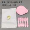 Conjunto de Faca e Garfo para Bolo, Bandeja Plástica Descartável, Garfo Ondulado, Prato, Louça, Caixas Atacado com Tigelas e Hashis, Sobremesa