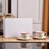 Xícara de Café e Pires Casal Transfronteiriço Conjunto de Xícara Dupla Caixa de Presente Conjunto Europeu para Chá da Tarde Casa Porcelana Fina Conjunto Estrela Sol Dijia