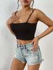 Camisola Corta de Talla Grande para Mujer 2025 Primavera, Verano y Otoño Transfronteriza para Usar en Capas o Sola, Artículo de Moda Sexy para Chicas