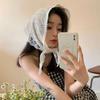 Diadema Triangular de Encaje Francés, Pañuelo para la Cabeza, Sombrero, Bufanda Pequeña para Niña de Estilo Pastoral, Accesorios para el Cabello para Foto