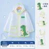 Capa de Chuva Infantil para Meninos e Meninas, Poncho de Chuva Impermeável de Corpo Inteiro para Jardim de Infância, Design Fofo de Dinossauro em Desenho Animado, Alto Valor Estético, Portátil