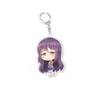 Periférico de anime departamento de literatura latido del corazón llavero acrílico Mónica colgante transparente