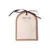 Cartões de Exibição para Nail Art em Papel Estilo Ins, Unhas Wearable Maillard, Cartões de Embalagem Espessos à Prova de Poeira para Salões de Unhas, Atacado