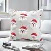 Suministro directo de fábrica de fundas de almohada de peluche navideñas, con Papá Noel, renos y árboles de Navidad - un producto popular transfronterizo para almohadas de sofá