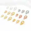 Relleno de Oro de 14K 901 Broche de Langosta Color Dorado Electroplateado Real Broche de Langosta que Conserva el Color Broche de Resorte Forma de Gota de Agua Accesorios para Manualidades con Cuentas B98