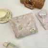 31075 Elegante Necessaire Jacquard Relevo Bolsa de Mão Feminina Clutch Bolsa de Maquiagem Bolsa de Armazenamento para Artigos de Higiene
