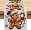 Novo Caminho de Mesa de Linho de Natal da Amazon Venda Direta da Fábrica Tapete de Mesa Estampado com Boneco de Neve de Inverno e Papai Noel