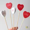 Pinchos de Fruta Desechables con Forma de Corazón, Flor de Ciruelo y Estrella de Cinco Puntas 100 Piezas/Paquete Fabricante Tenedores de Fruta Creativos Palillos de Bambú Amazon