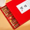 Palillos de Madera para Alitas de Pollo Caseros, Un Par por Persona, Juego de Palillos, Palillos de Sándalo Rojo, Caja de Regalo, Palillos de Año Nuevo, Sin Barniz, Sin Cera
