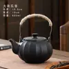 Conjunto de chaleira para fogão com aquecedor de chá, chaleira de fogão a carvão, panela com alça lateral de cerâmica, panela com viga de elevação de grés, panela de cerâmica, panela à prova de lenha