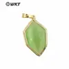 WT-P1937 lujo ligero color clásico colgante hexagonal de Ópalita accesorios de exportación pueden hacer Joyería pendientes