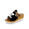 Sandalias de verano 2019 para mujer, con plataforma y cuña, de tacón alto y suela gruesa.