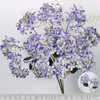 Flores Artificiais Coloridas Estilo Monet Flores Falsas Atacado Verde Roxo Arranjo de Casamento Cenário Decoração de Paisagismo