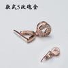 Pingente Fivela de Prata 925 Eletrogalvanizada Fivela com Diamante Fivela de Jade Cristal Esmeralda Pingente de Âmbar Cabeça de Fivela Acessórios de Joalheria DIY