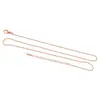 Cadena para Clavícula Brillante Rellena de Oro de 18 Quilates que Conserva el Color Cadena de Extensión con Bolas Ajustables Collar Material para Joyería Accesorios