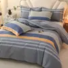 Nueva colección de otoño e invierno: Juego de ropa de cama de cuatro piezas engrosado, 100% algodón, cepillado, algodón puro, cálido, y viene en un paquete resistente, disponible para camas individuales o dobles