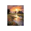 Paisaje de Otoño Pintura al Óleo Digital Transfronterizo Temu Shein Jit Fábrica En Stock Mayorista Dropshipping Transfronterizo