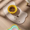 Tapete para comedero de gato mascota, tapete para cuenco de gato, tapete impermeable y antideslizante, tapete para plato y vajilla de comida de gato y perro