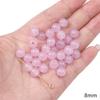Vidro Roxo Transparente Cor Sólida Contas Redondas Contas de Cristal Contas de Roda Slub Pulseira DIY Feita à Mão Pulseira Colar Jóias