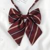Corbata de Toga de Soltero Roja a Rayas Perezosa Sin Nudo para Mujer, Estilo Universitario Jk Suministro Escolar Japonés, Corbata de Graduación Anudada a Mano para Hombre