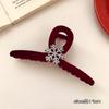 Ano Novo floco de neve vermelho arco veludo grampo de cabelo clipe feminino outono e inverno Natal cocar headband headband feminino clipe de primavera