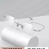 Armação de Óculos Sem Aro para Miopia em Titânio Puro Ultraleve para Mulheres, Disponível com Lentes de Grau Armação Quadrada Prata Fio de Prata Olhos Sem Aro