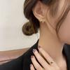 Brincos de Pérola Estilo Ins Feminino Design de Nicho Simples Diamante Brincos Elegantes Novos Brincos Celebridade da Internet Estilo Quente