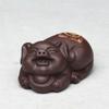 Mascota de té de arena púrpura Yixing, cerdo, adornos pequeños, lingote, pintura de barro, Cerdo Fu del zodíaco, juego de té, accesorios de decoración para ceremonia del té, venta al por mayor