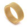 Anillo de deformación de celosía tejida de acero de titanio transfronterizo Xinghe, viento neutro simple, correa de malla tejida, anillo para hombres y mujeres