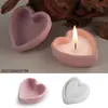 DIY Pegamento Cemento Yeso Corazón Asimétrico Mini Cuenco Taza para Velas Adornos de Yeso Molde de Silicona para Espejo