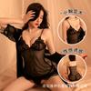 Lencería sexy para mujer, uniforme abierto sexy, pasión, coqueteo caliente, ropa de dormir, tentación, combinación, traje, cabestrillo, tres puntos