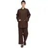Terno Haiqing Ju Feminino Masculino Terno Zen Adorando Buda e Red Blue Cafe de Chaoshan Adubo Extra Quatro Estações Respirável Terno Haiqing Ju
