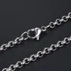 Collar de acero de titanio simple para hombre europeo y americano, cadena colgante, cadena de textura de moda, producto CE482