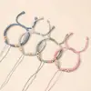 Nudo de Flor de Durazno Estilo Antiguo Pulsera Semi-Terminada Tejida a Mano con Hilo de Cinco Colores para el Año de Nacimiento DIY Joyería de Mano Accesorios para Pulseras Venta al Por Mayor