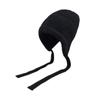 Chapéu de Lã Liso Transfronteiriço com Cordão Cinto Gorro Quente Simples de Tricô Chapéu de Lã Feminino Estilo Coreano Redutor de Idade