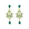 Pendientes de flores de diamantes de imitación con diseño de aleación hueca, creativos y frescos de estilo europeo y americano, con personalidad y temperamento de color.