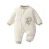 Mameluco para bebé 120 gramos más algodón acolchado para bebé otoño e invierno salida mameluco algodón fino engrosado doble cara ropa para gatear niños