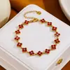 Pulseira de strass branco transfronteiriça com diamantes coloridos, toque de luxo leve e alta qualidade, estilo de moda europeu e americano, pulseira feminina de alta qualidade para atacado