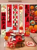 Decoración para Fiesta de Inauguración, Decoración para Casa Nueva, Pancarta de Tela Colgante, Pareja de Versos, Suministros para Ceremonia de Mudanza a Casa Nueva, Juego de Regalo