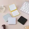 Espejo de maquillaje plegable estilo Ins portátil para llevar espejo pequeño de doble cara cuadrado simple para estudiantes espejo de retoque de escritorio regalo