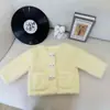 Tops de Peluche para Niñas Otoño e Invierno 2025 Nuevos Lindos Tops Espesos para Niños Suéteres de Punto Tops Estilo Bebé