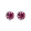 Amazon Caliente Diciembre Piedra de Nacimiento Pendientes Sencillos de Color para Mujer Plata de Ley s925 SCE862