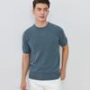 2022 Nuevo Otoño e Invierno Cuello Redondo Manga Corta Color Puro Suéter de Hombre 100% Cachemira Simple Suéter de Moda Interior