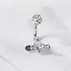 Anillo para Labio Planeta con Bola de Lodo Shambala Deslumbrante, Cobre Incrustado con Circonita, Clavo para Lóbulo de Oreja de Acero Inoxidable
